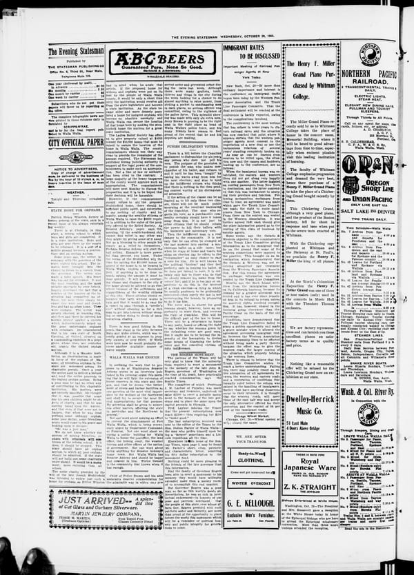 Newspaper page, 1903-10-28