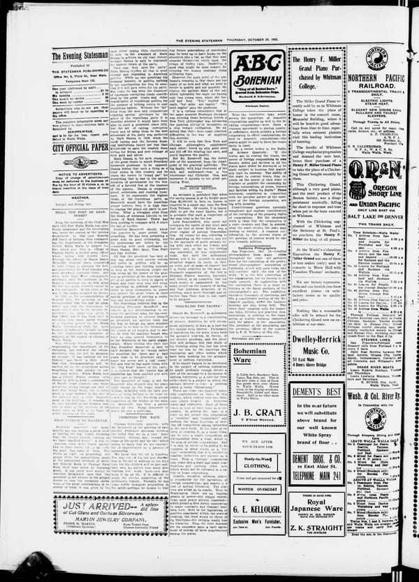 Newspaper page, 1903-10-29