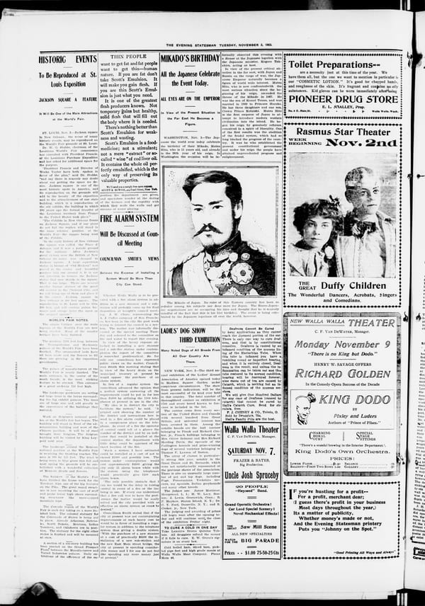 Newspaper page, 1903-11-03