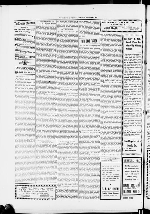 Newspaper page, 1903-11-07