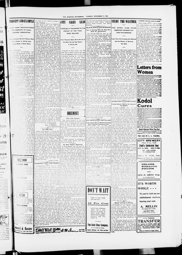 Newspaper page, 1903-11-17