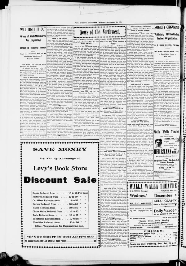 Newspaper page, 1903-11-23