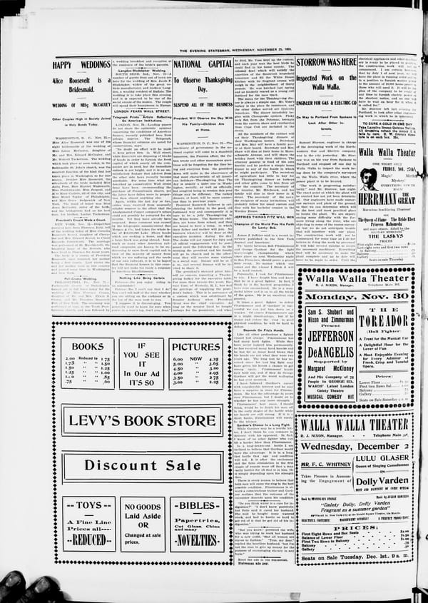 Newspaper page, 1903-11-25