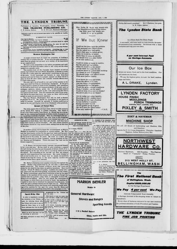 Newspaper page, 1908-08-07