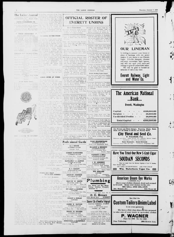 The Labor Journal (Everett, Wash.) — January 7, 1909, page 2